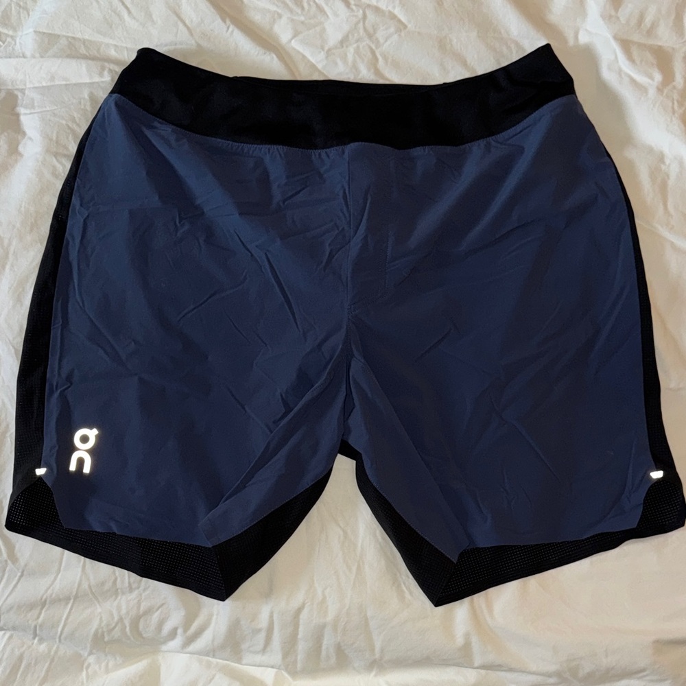 On Running Men's Athletic Shorts in Navy and Black